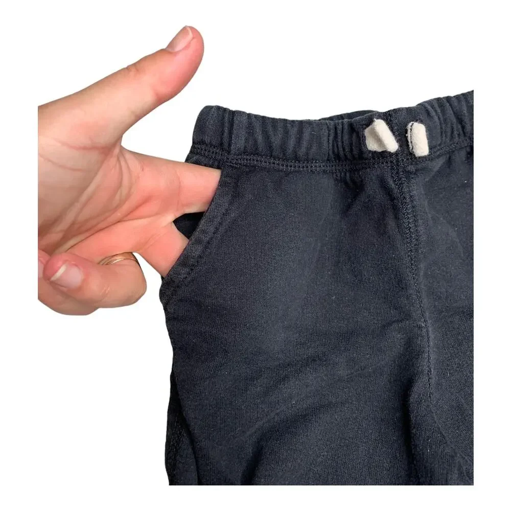 Carter's black 100% cotton terry cloth sweat shorts 18 months